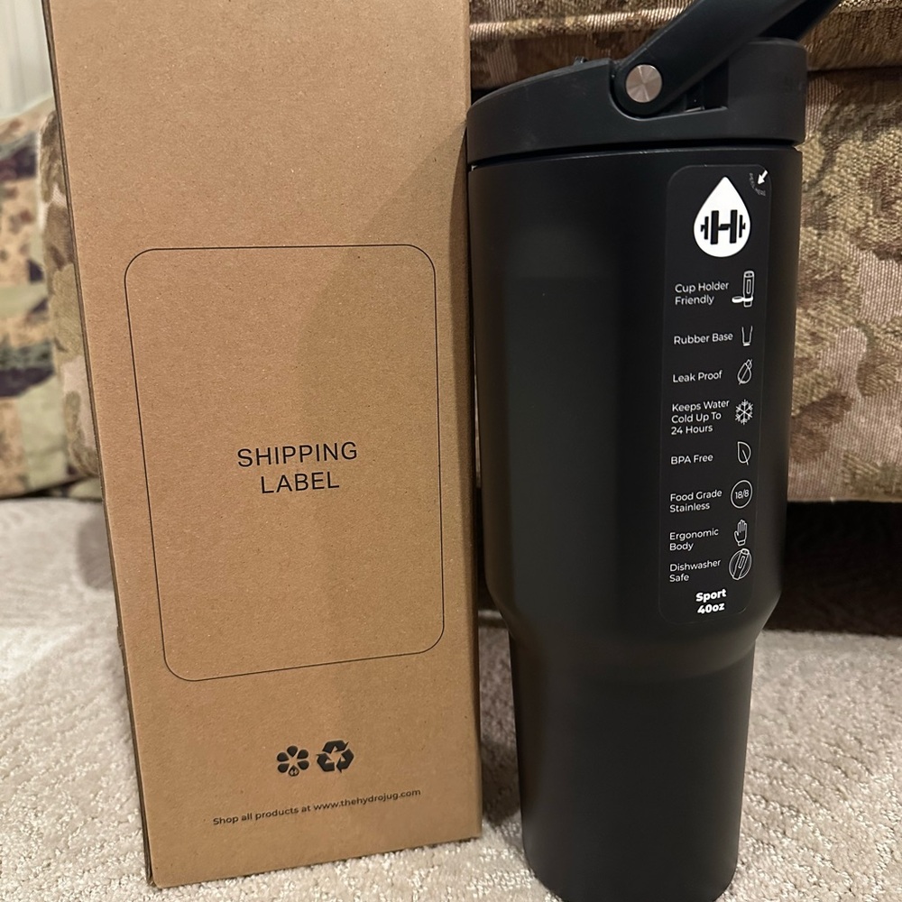 HydroJug Black Sport Bottle